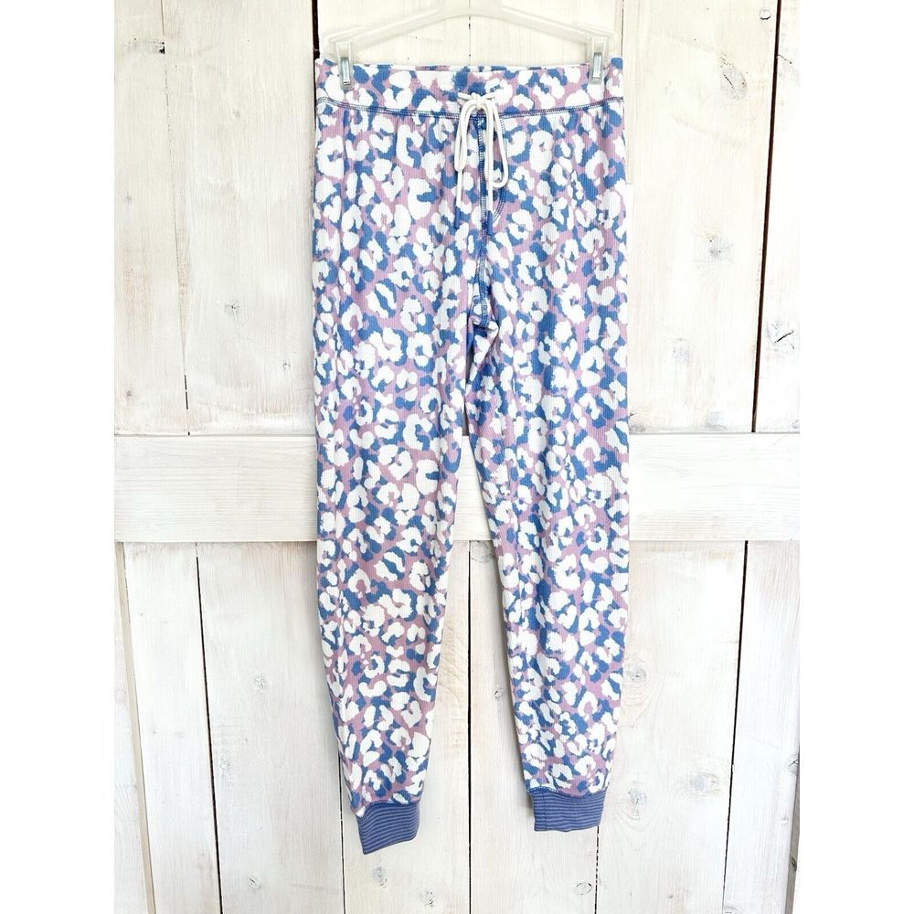 PJ Salvage‎ Pink & Blue Camo Print  Banded PJ Pant Jogger Size Small NWT